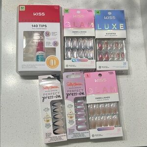 KISS Professional Nail Collection with Pink and Silver Accents